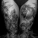 Tattoos - Alice In Wonderland John Tenniel sketch Thighs - 89899